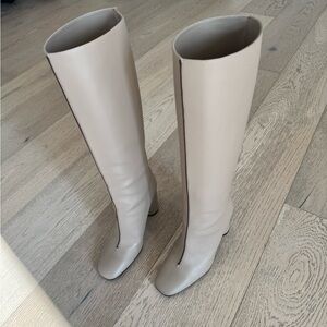 Elegant Cream Knee-High Women's Boots